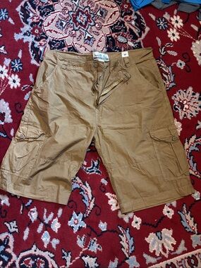Men's Khaki Cargo Shorts - Unbranded